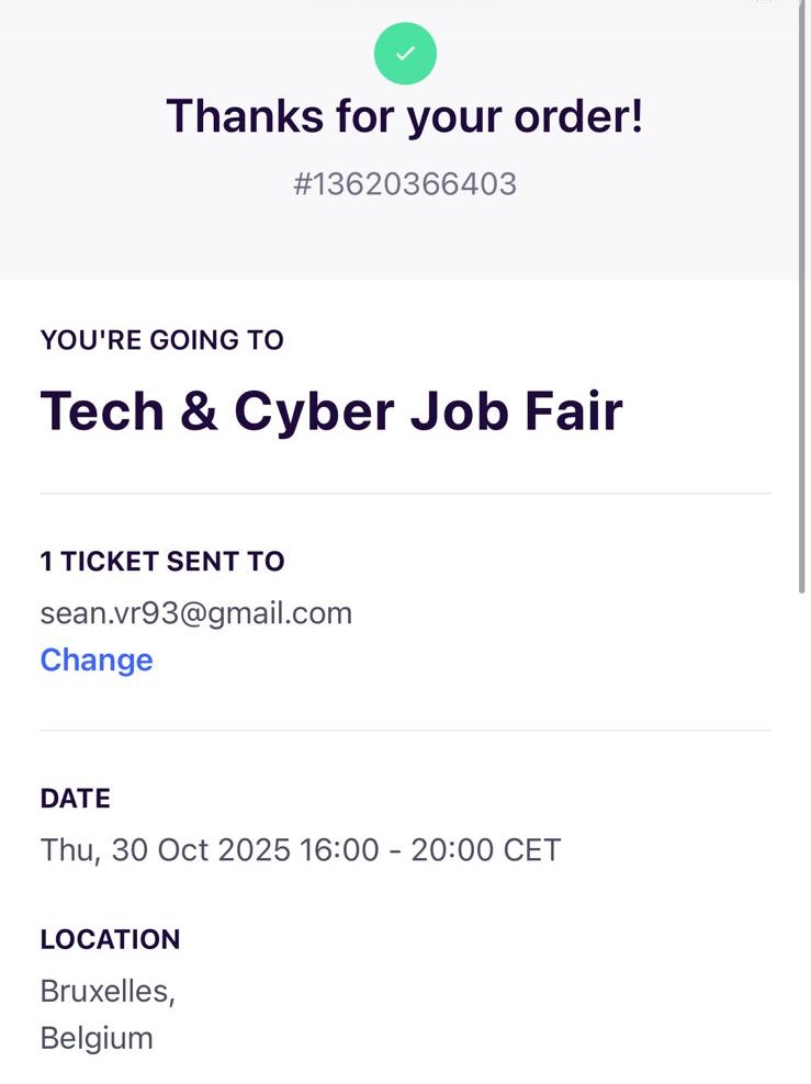 Ticket de la Job Fair